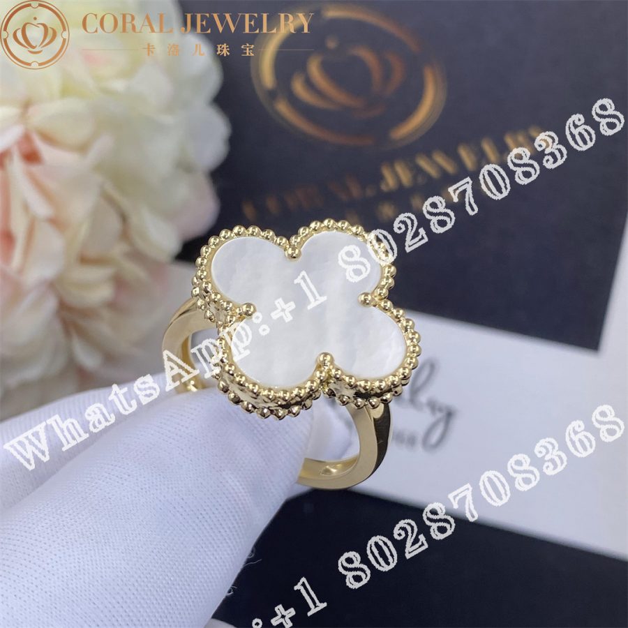 Van Cleef & Arpels Magic Alhambra ring Yellow gold, Mother-of-pearl VCARF78900 - Image 3