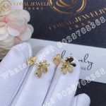 Van Cleef & Arpels Frivole earrings, mini model Yellow gold, Diamond VCARP0J300 - Image 4