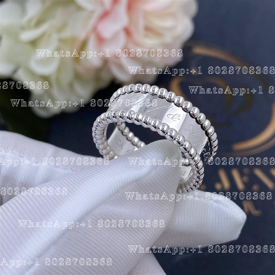 Van Cleef & Arpels Perlée signature ring White gold VCARN32300