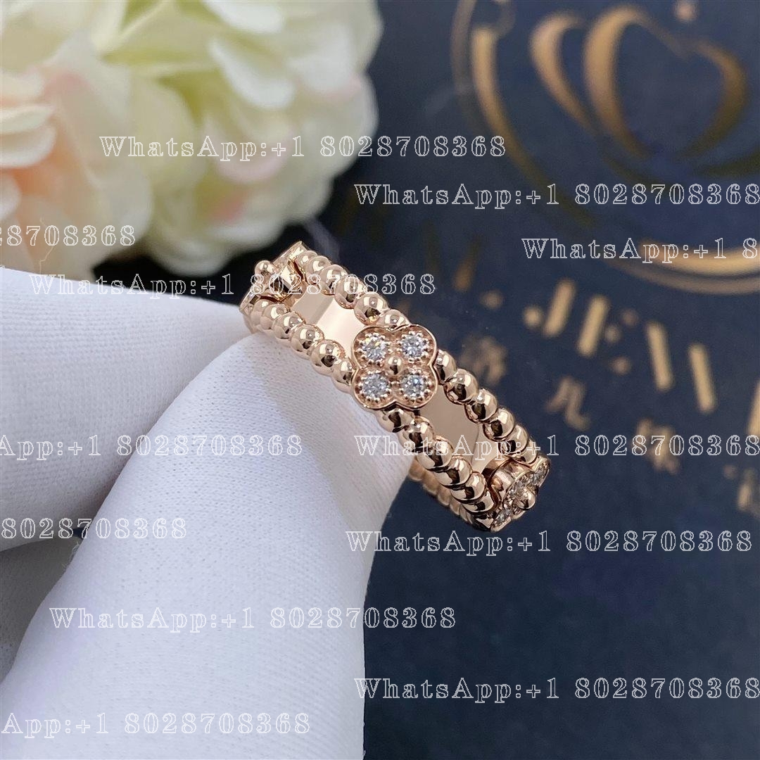 Van Cleef & Arpels Perlée sweet clovers ring Rose gold, Diamond VCARP6ML00