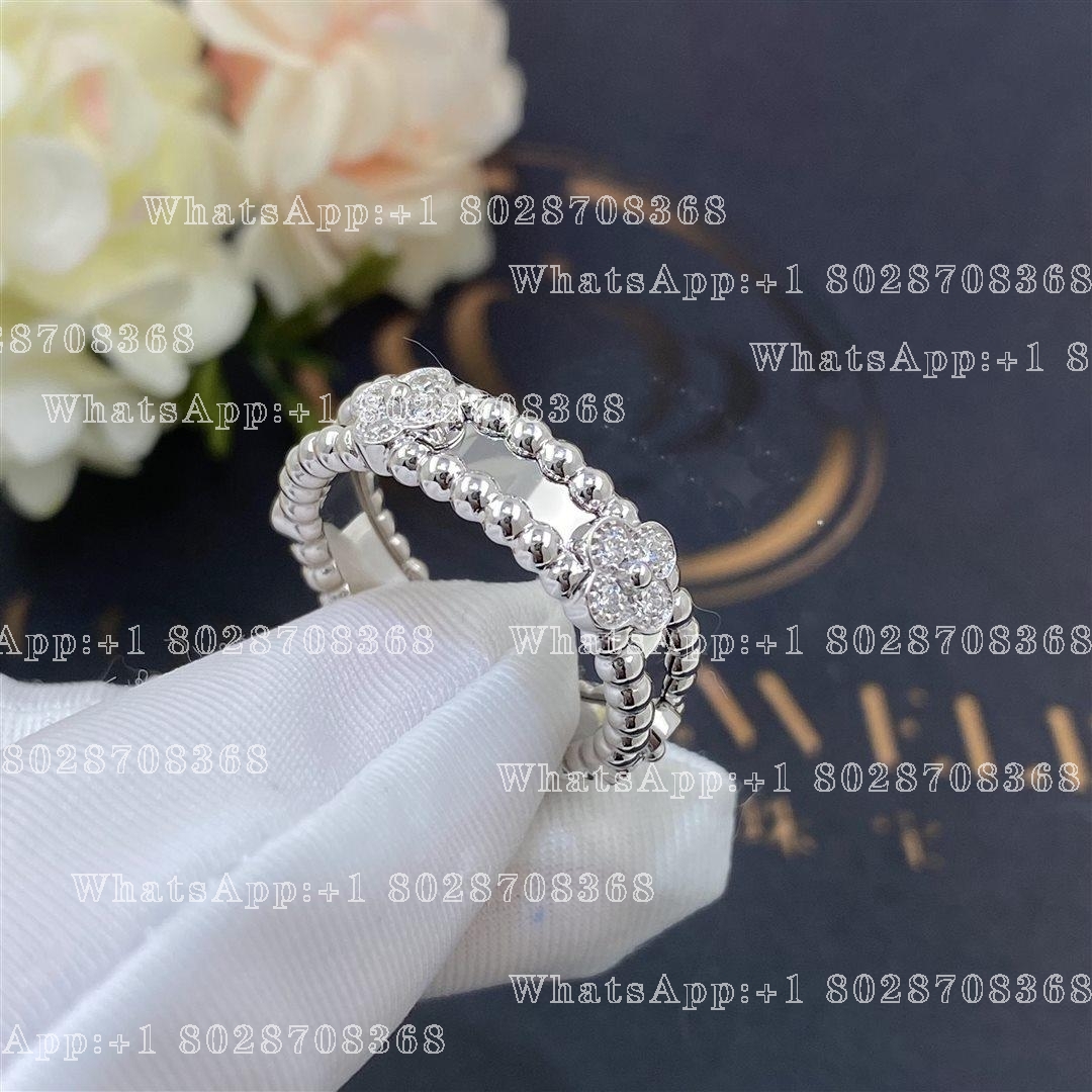 Van Cleef & Arpels Perlée sweet clovers ring White gold, Diamond VCARP6MN00