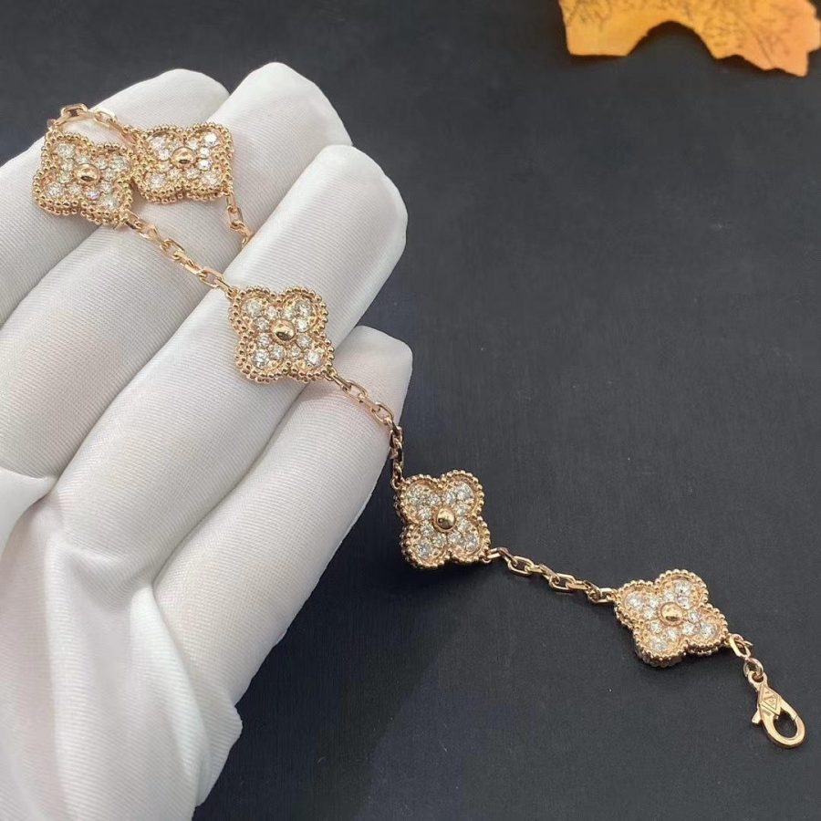 van-cleef-arpels-vintage-alhambra-bracelet-5-motifs-rose-gold-diamond