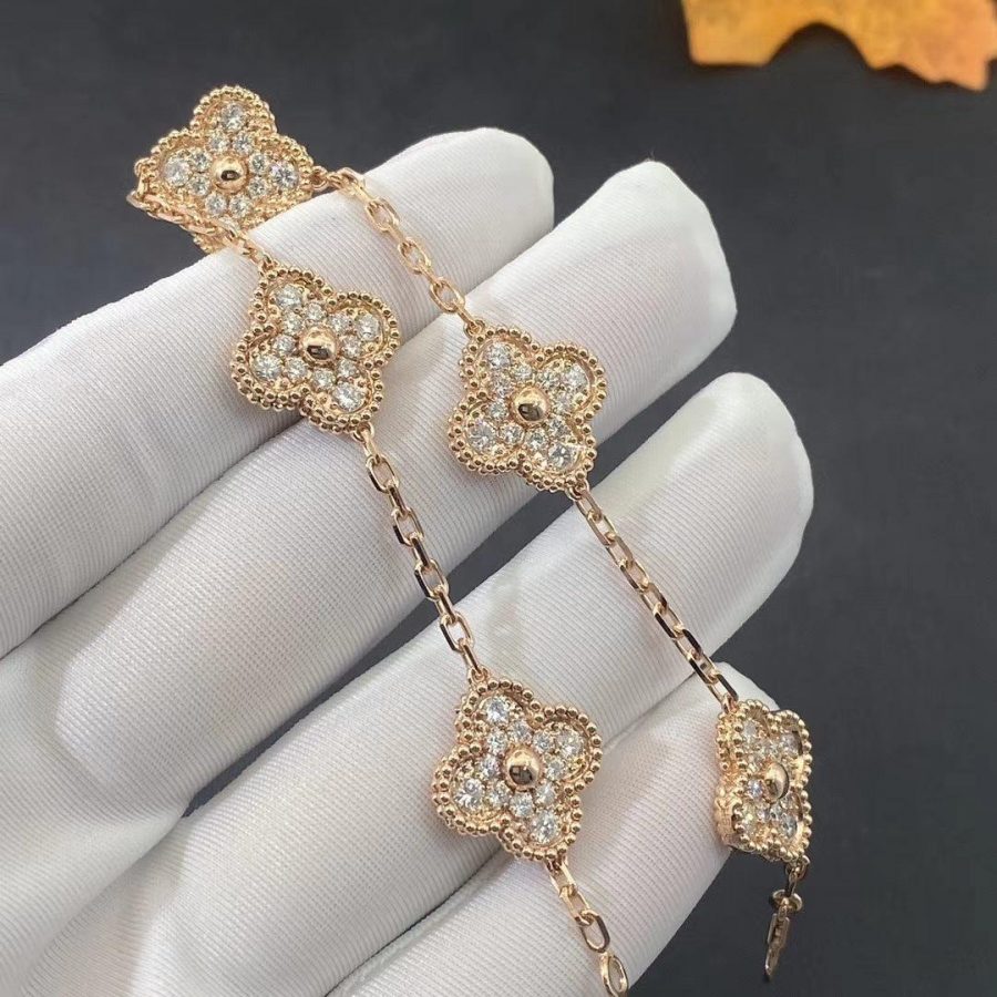 van-cleef-arpels-vintage-alhambra-bracelet-5-motifs-rose-gold-diamond