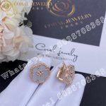 Van Cleef & Arpels Lucky Spring earrings, plum blossom Rose gold, Mother-of-pearl VCARP7RU00 - Image 4