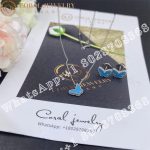 Van Cleef & Arpels Sweet Alhambra butterfly pendant White gold, Turquoise VCARF80500 - Image 5