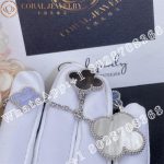 Van Cleef & Arpels Magic Alhambra bracelet, 5 motifs White gold, Chalcedony, Mother-of-pearl VCARL62400 - Image 4