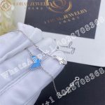 Van Cleef & Arpels Sweet Alhambra butterfly bracelet White gold, Turquoise VCARF80400 - Image 3