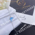 Van Cleef & Arpels Sweet Alhambra butterfly bracelet White gold, Turquoise VCARF80400 - Image 4