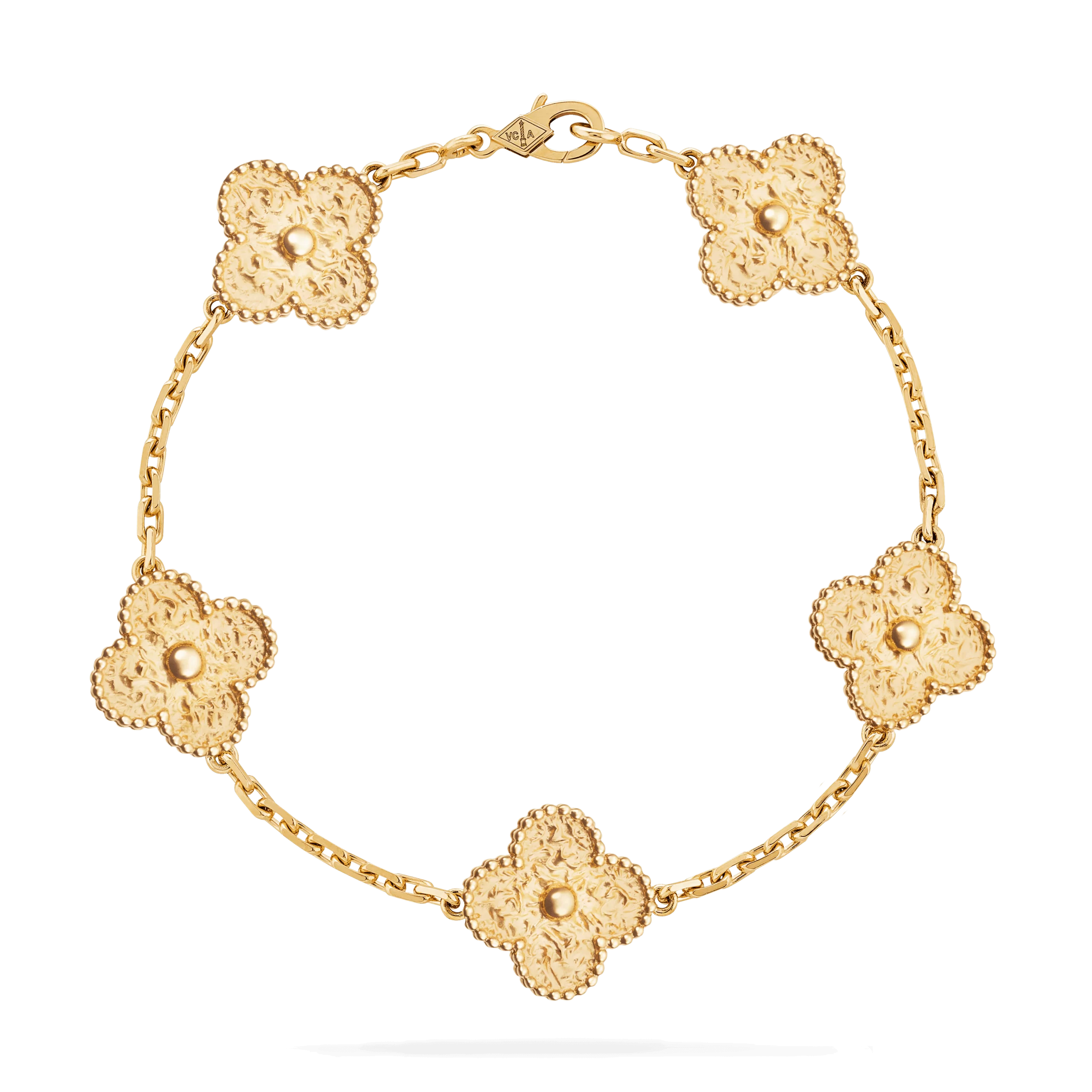Van Cleef & Arpels Vintage Alhambra bracelet, 5 motifs Yellow gold VCARO1IE00