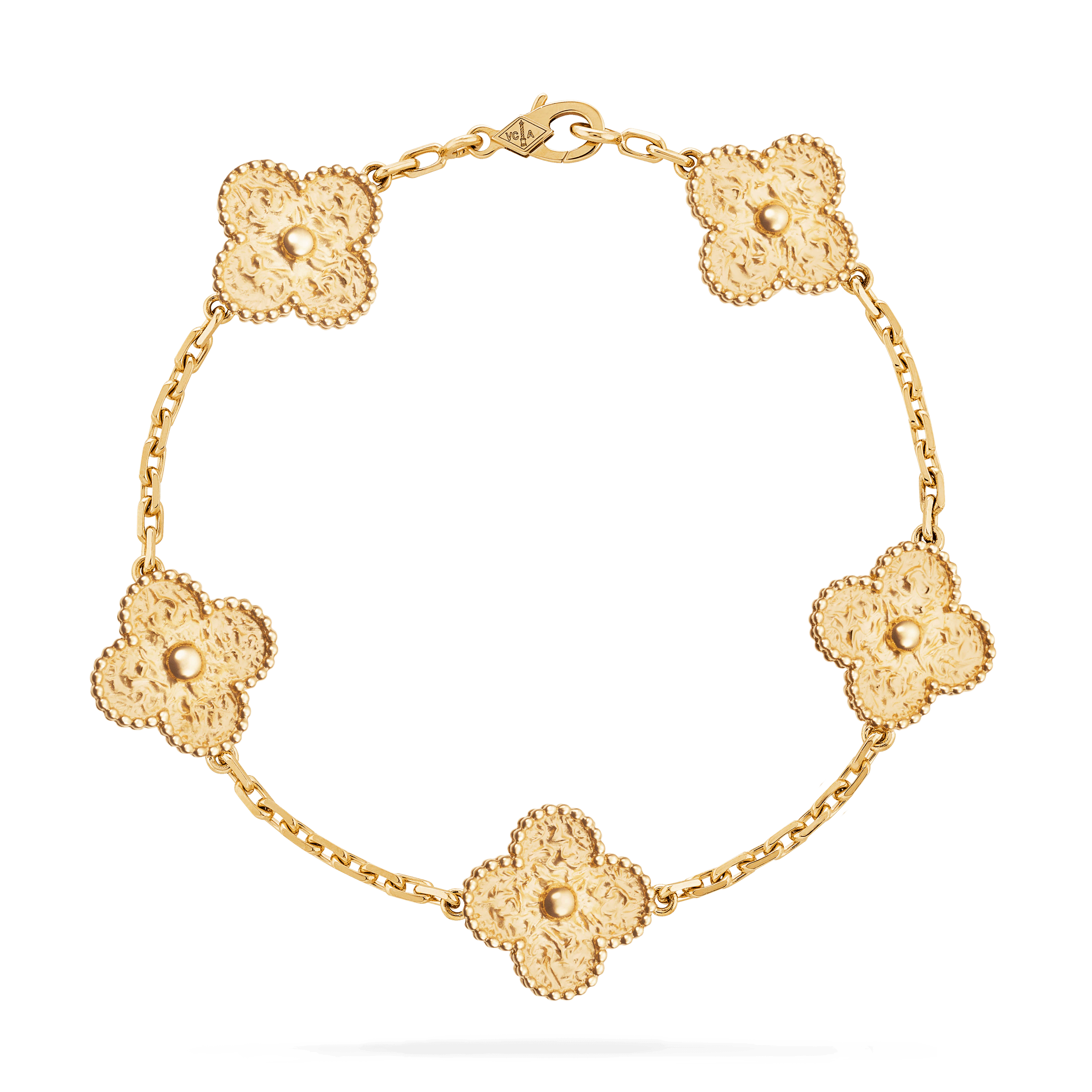 Van Cleef & Arpels Vintage Alhambra bracelet, 5 motifs Yellow gold VCARO1IE00