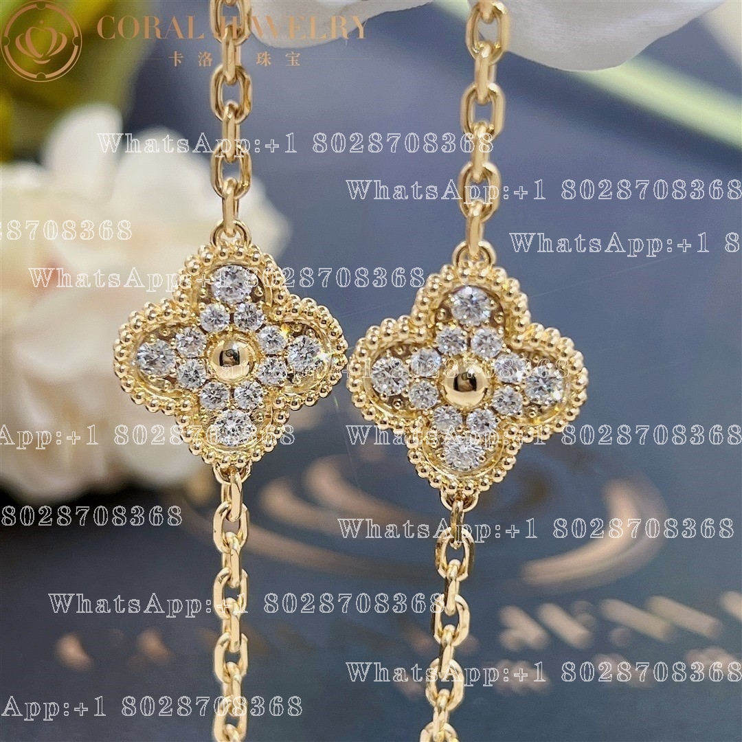 Van Cleef & Arpels Vintage Alhambra Limited Edition Diamond Turquoise Gold Bracelet - Image 6