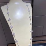 Van Cleef & Arpels Vintage Alhambra long necklace, 20 motifs White gold, Diamond VCARA43300