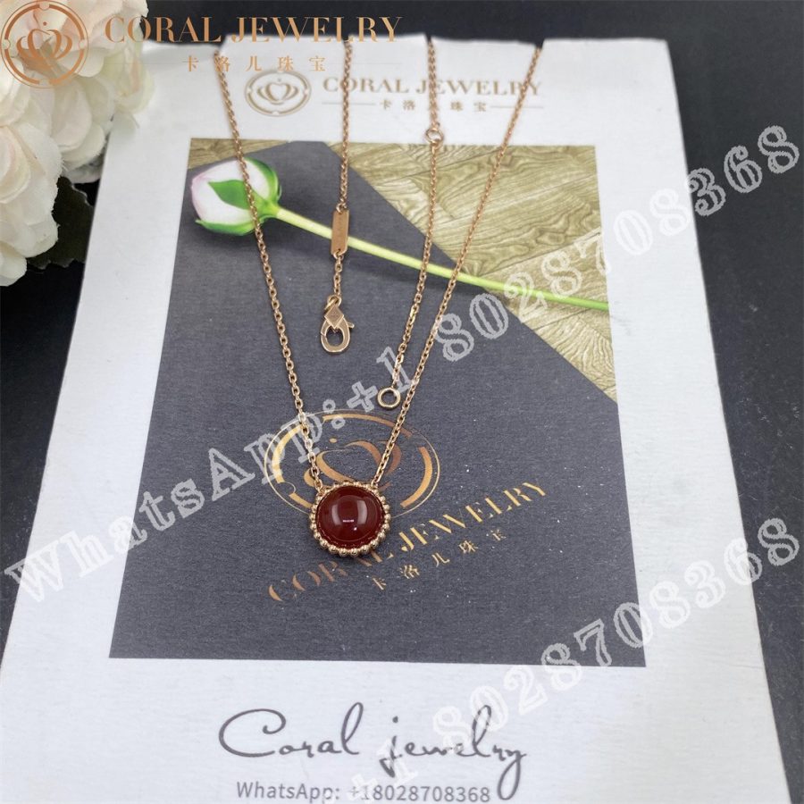 Van Cleef & Arpels Perlée couleurs pendant Rose gold, Carnelian VCARP4DO00 - Image 5