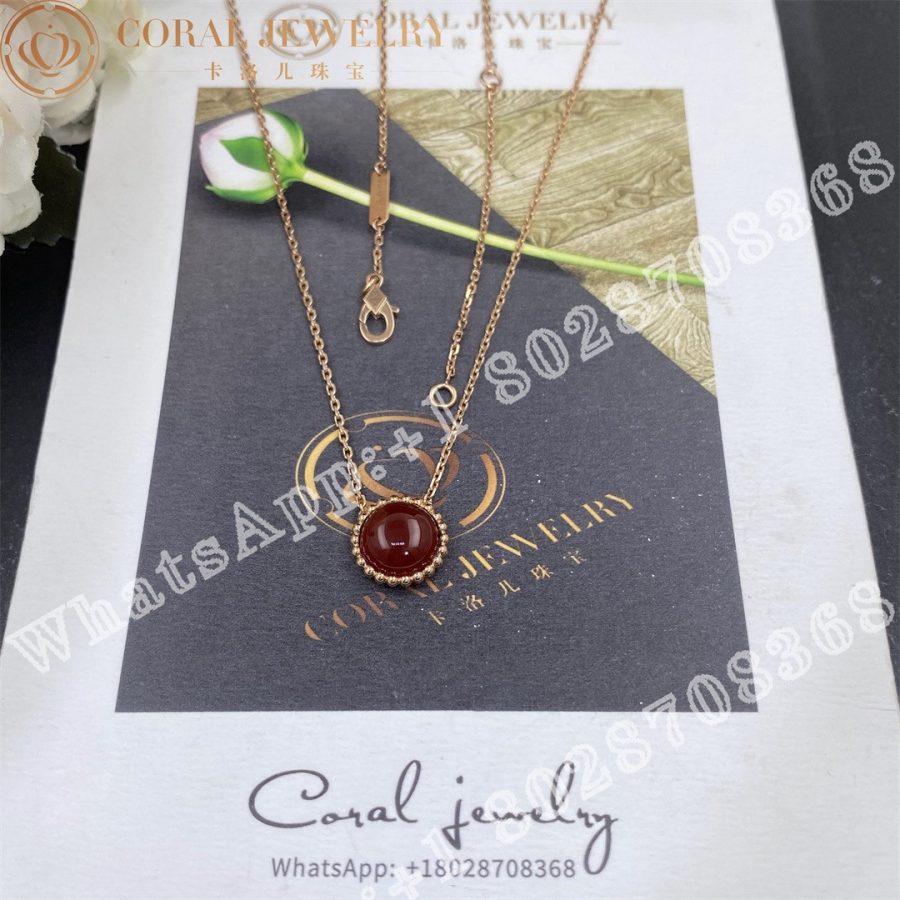 Van Cleef & Arpels Perlée couleurs pendant Rose gold, Carnelian VCARP4DO00 - Image 4