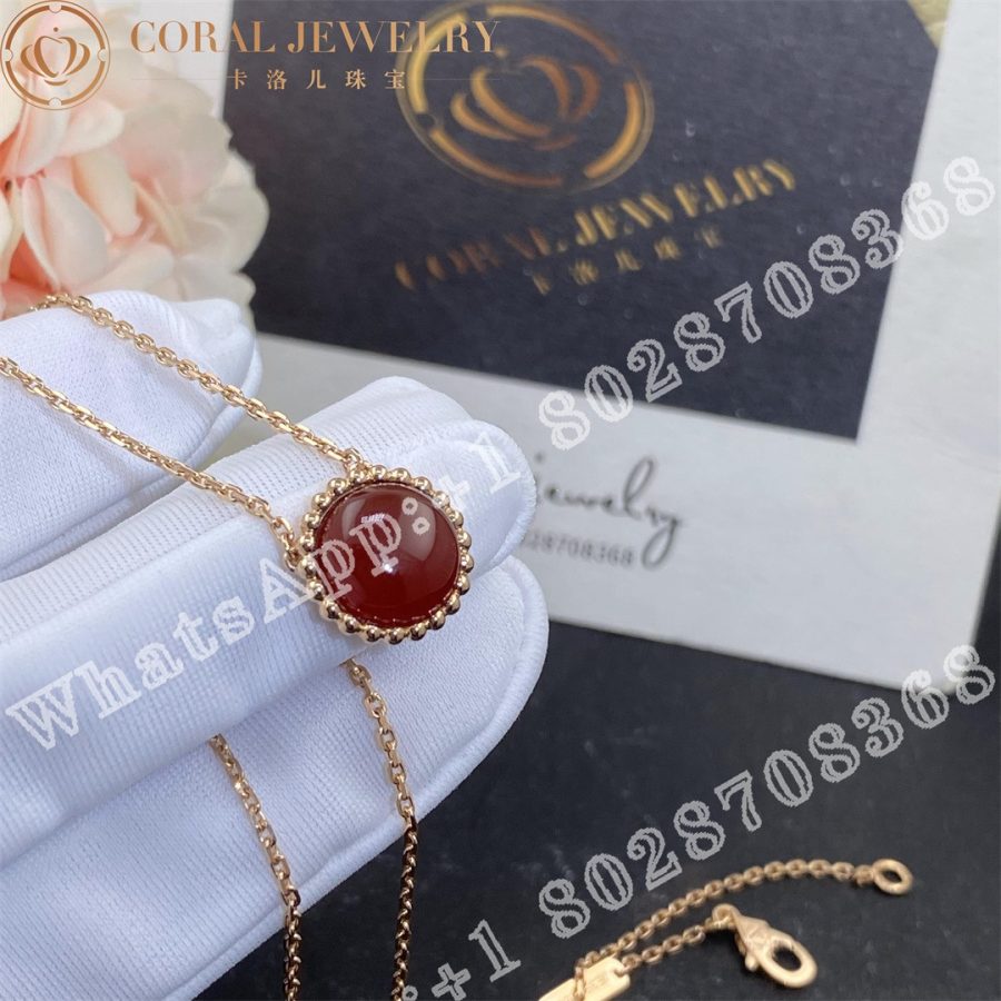 Van Cleef & Arpels Perlée couleurs pendant Rose gold, Carnelian VCARP4DO00 - Image 3