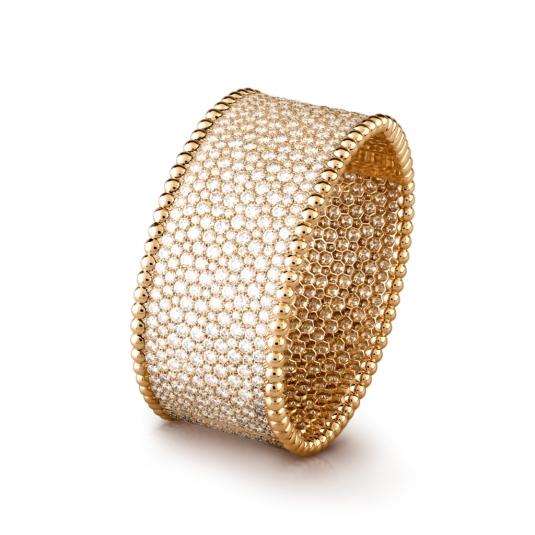 Van Cleef & Arpels Perlée diamonds bracelet, yellow gold VCARO3NM00