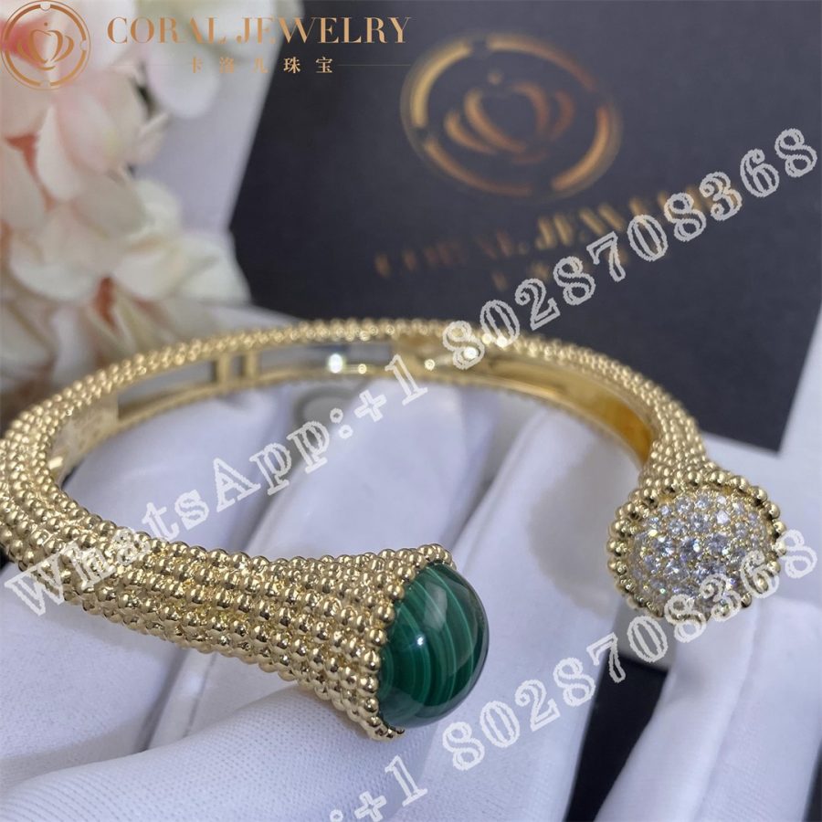 Van Cleef & Arpels Perlée couleurs bracelet, Diamond, Malachite VCARP27000 - Image 5