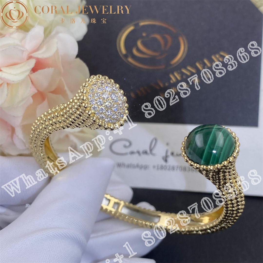 Van Cleef Arpels Perlee Couleurs Bracelet Diamond Malachite Vcarp27000 Coral (4)