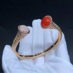 Van Cleef & Arpels Perlée couleurs bracelet, Rose gold, Carnelian, Diamond VCARP27400