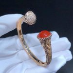 Van Cleef & Arpels Perlée couleurs bracelet, Rose gold, Carnelian, Diamond VCARP27400