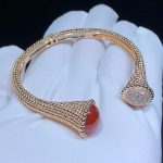 Van Cleef & Arpels Perlée couleurs bracelet, Rose gold, Carnelian, Diamond VCARP27400