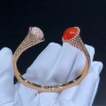 Van Cleef & Arpels Perlée couleurs bracelet, Rose gold, Carnelian, Diamond VCARP27400