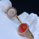 Van Cleef & Arpels Perlée couleurs bracelet, Rose gold, Carnelian, Diamond VCARP27400