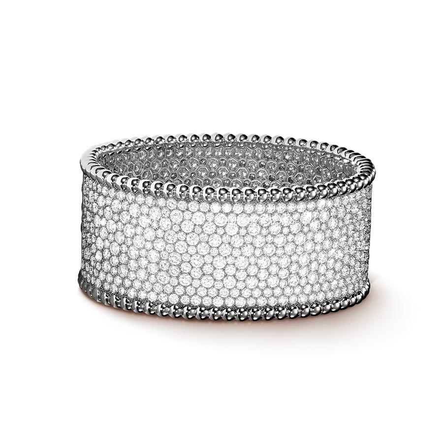 Van Cleef & Arpels Perlée diamonds bracelet, white gold VCARO2EY00