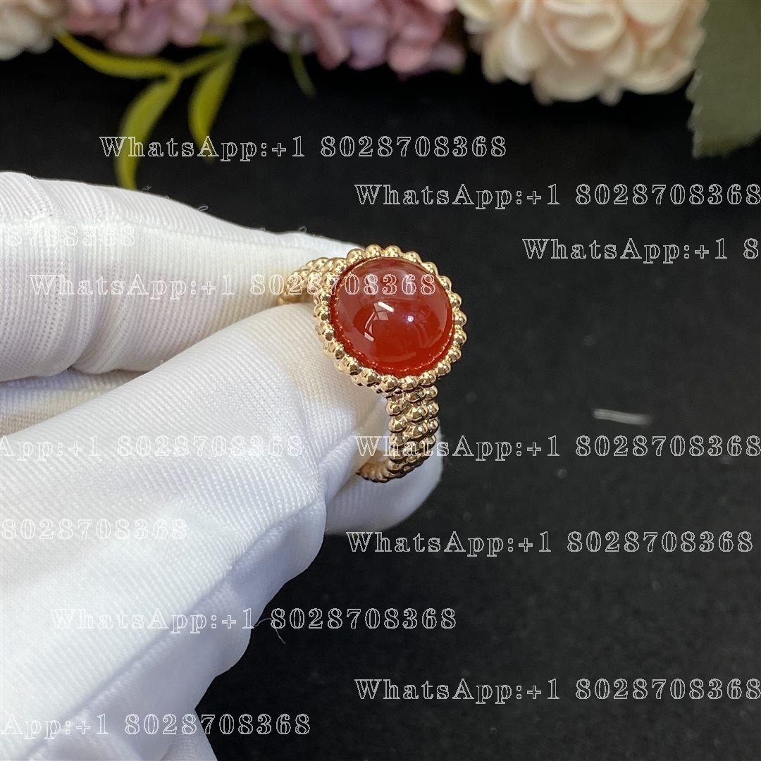 Van Cleef & Arpels Perlée couleurs ring Rose gold, Carnelian VCARP4DR00