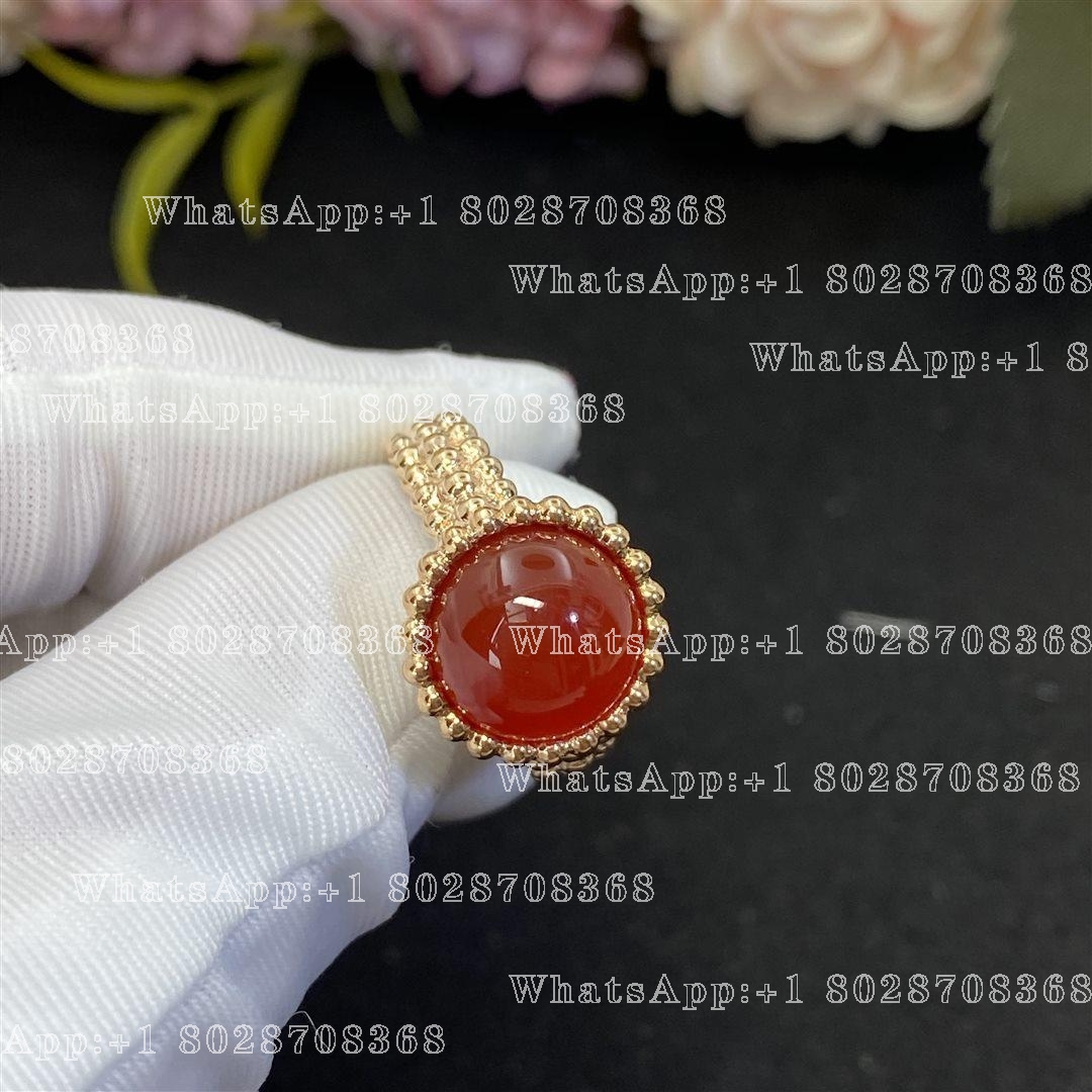 Van Cleef & Arpels Perlée couleurs ring Rose gold, Carnelian VCARP4DR00