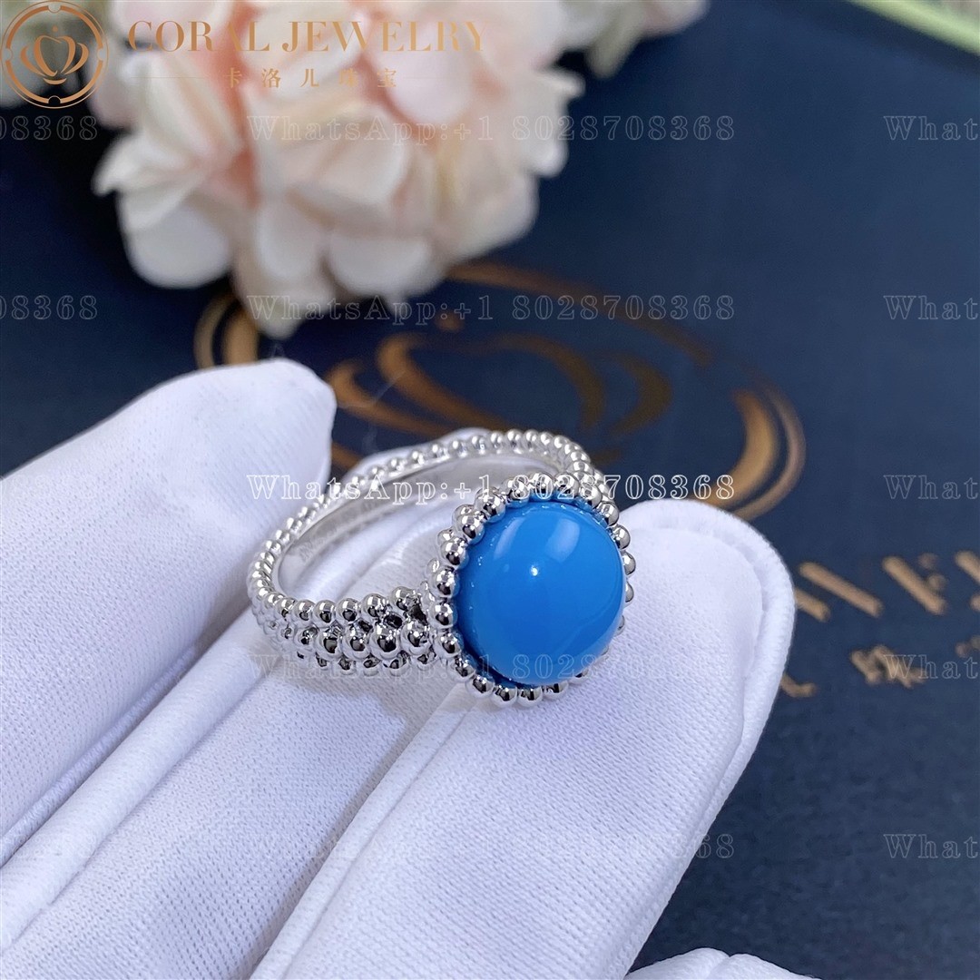 Van Cleef & Arpels Perlée couleurs ring White gold, Turquoise VCARP4DQ00