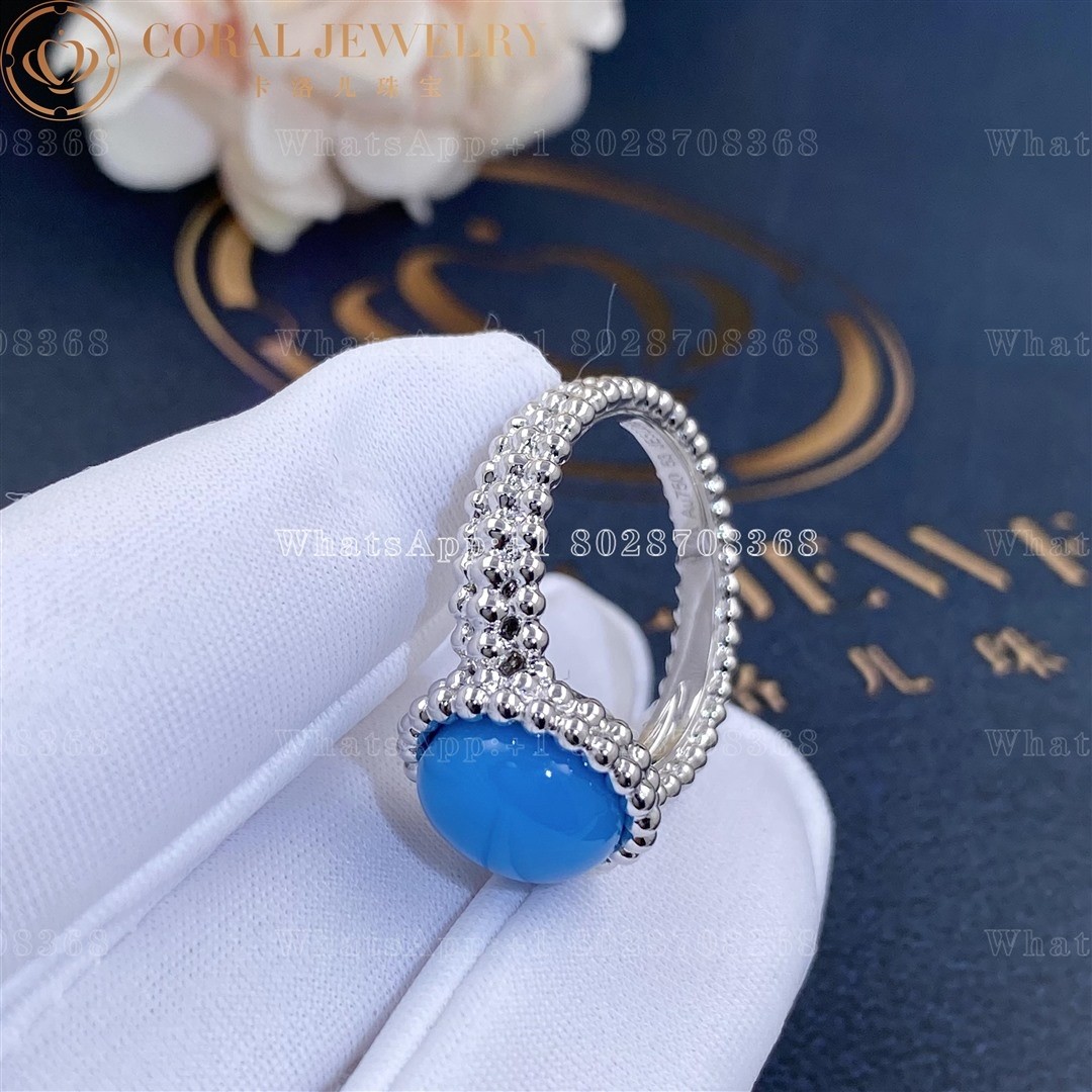 Van Cleef & Arpels Perlée couleurs ring White gold, Turquoise VCARP4DQ00