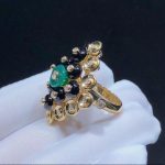 Van Cleef & Arpels Bouton d'or ring Yellow gold, Chrysoprase, Diamond, Onyx VCARO9MW00