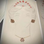 Van Cleef & Arpels Frivole pendant, small model Rose gold, Diamond Pink Sapphire VCARP6L400