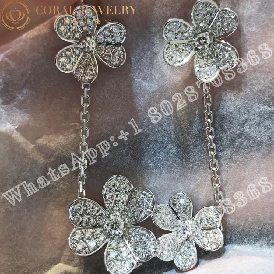 Van Cleef & Arpels Frivole bracelet, 5 flowers White gold, Diamond VCARP6L700 - Image 5