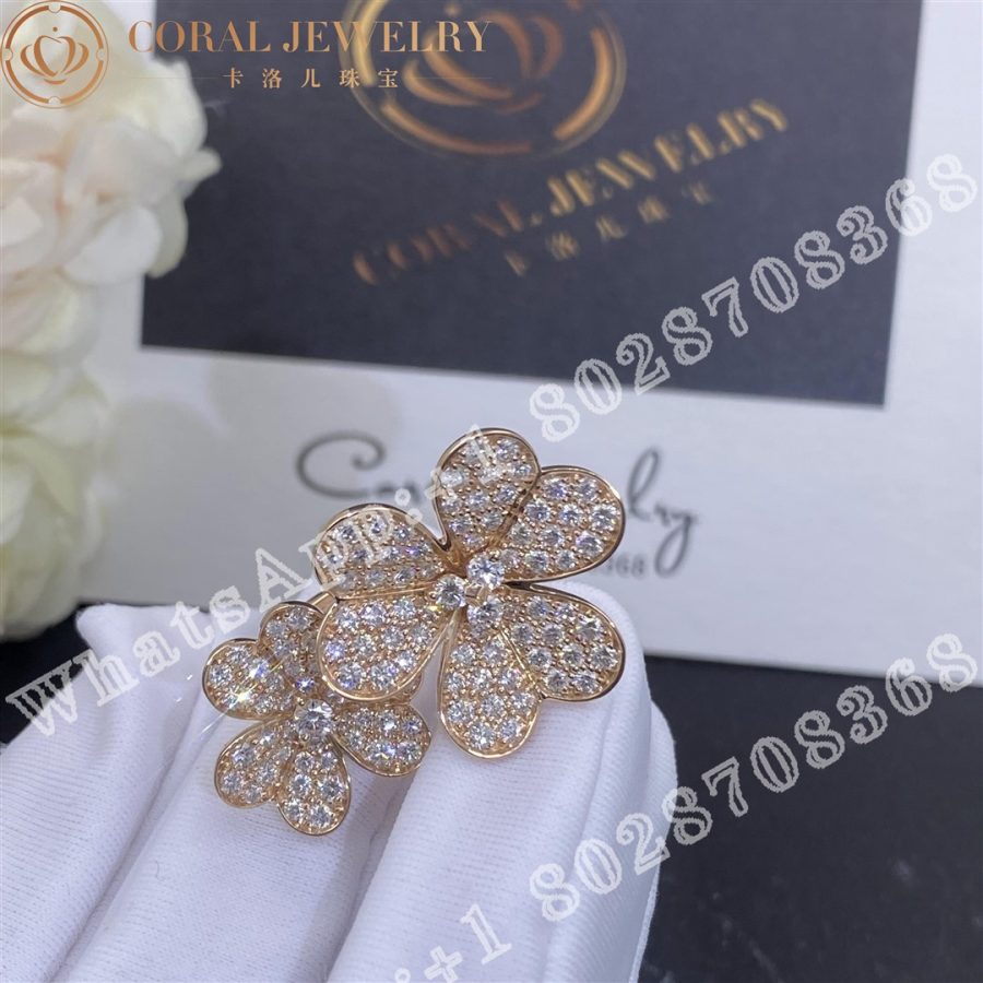 Van Cleef & Arpels Frivole Between the Finger™ Ring Rose gold, Diamond VCARP7RK00 - Image 7