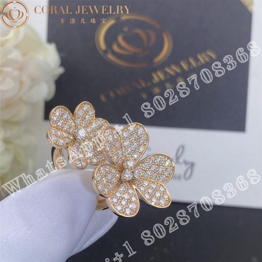 Van Cleef & Arpels Frivole Between the Finger™ Ring Rose gold, Diamond VCARP7RK00 - Image 8
