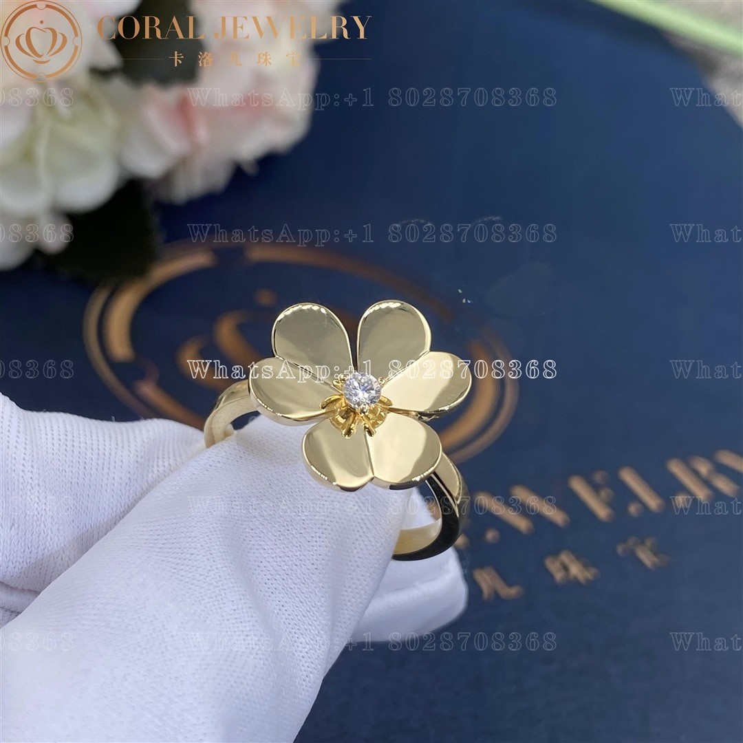 Van Cleef & Arpels Frivole ring, 1 flower, small model Yellow gold VCARP2DS00