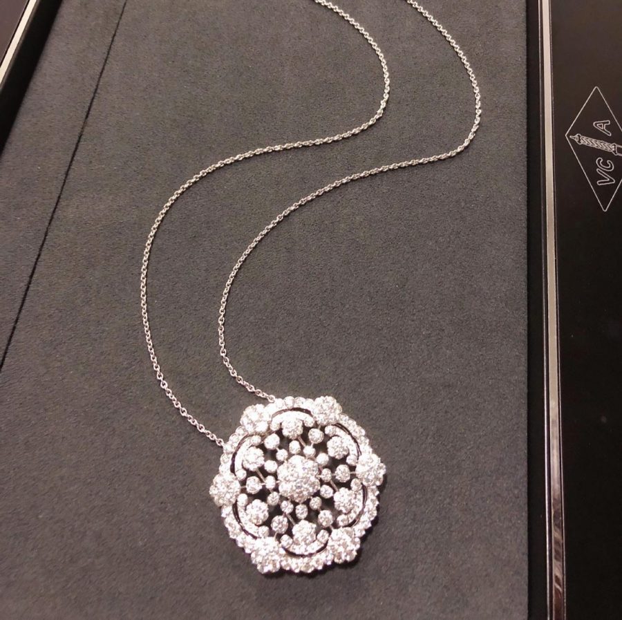 Van Cleef & Arpels Snowflake clip and pendant Platinum, Diamond VCARP39900