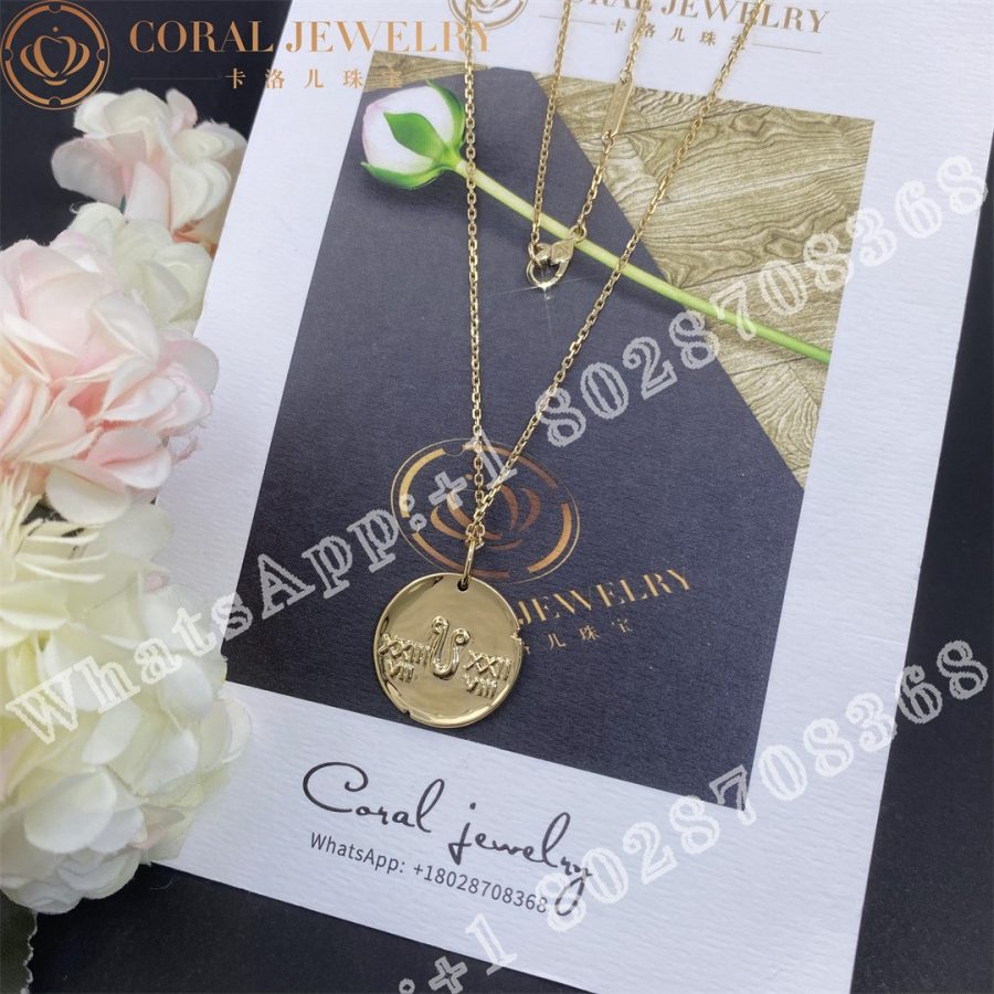 Van Cleef & Arpels Zodiaque medal Leonis (Leo) Yellow gold VCARP7SO00 - Image 6