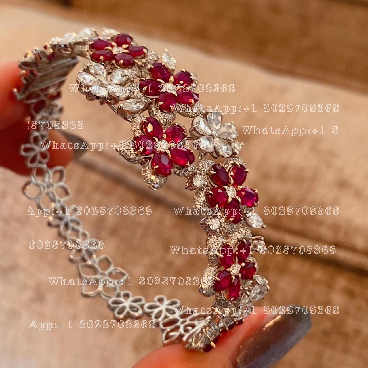 Van Cleef & Arpels Folie des Prés bracelet Rose gold, Diamond, Ruby VCARP47S00