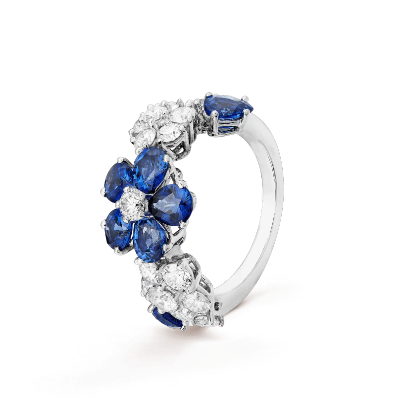 Van Cleef & Arpels Folie des Prés ring White gold, Diamond, Sapphire VCARP05700