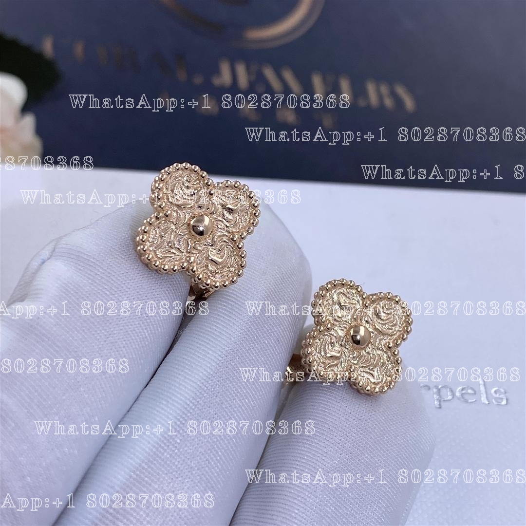 Van Cleef & Arpels Vintage Alhambra earrings Rose gold VCARN9T400