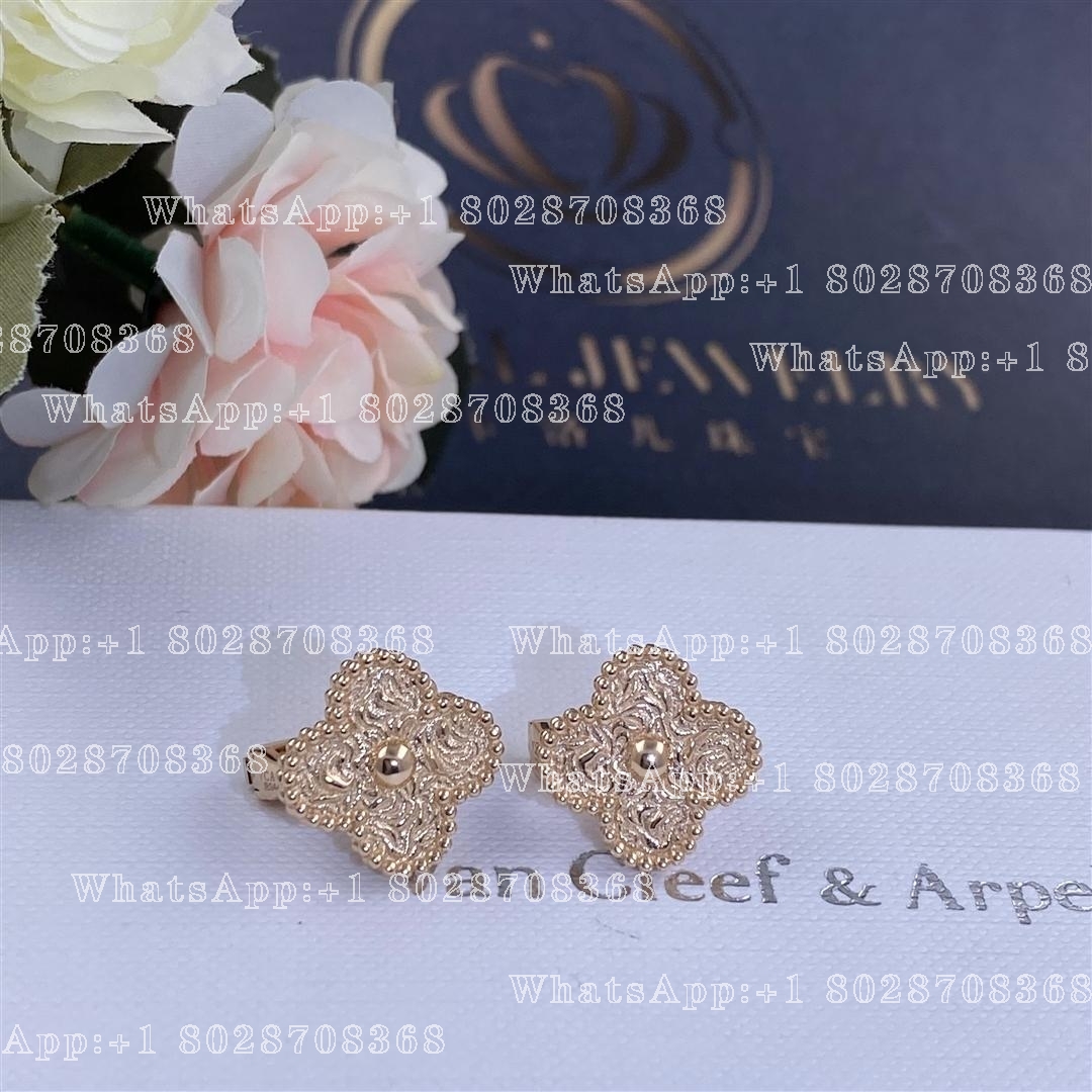 Van Cleef & Arpels Vintage Alhambra earrings Rose gold VCARN9T400