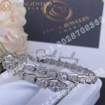 Bulgari Serpenti Viper one-coil slim bracelet in 18 kt white gold, set with full pavé diamonds  Ref.: 351844 - Image 4