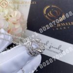 Bulgari Serpenti Viper pendant necklace in 18 kt white gold, set with pavé diamonds Ref.: 357796 - Image 3