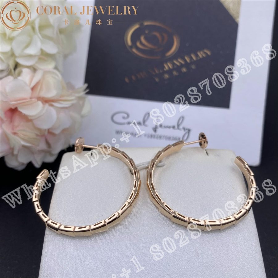 Bulgari Serpenti Viper earrings rose gold 356171 - Image 5