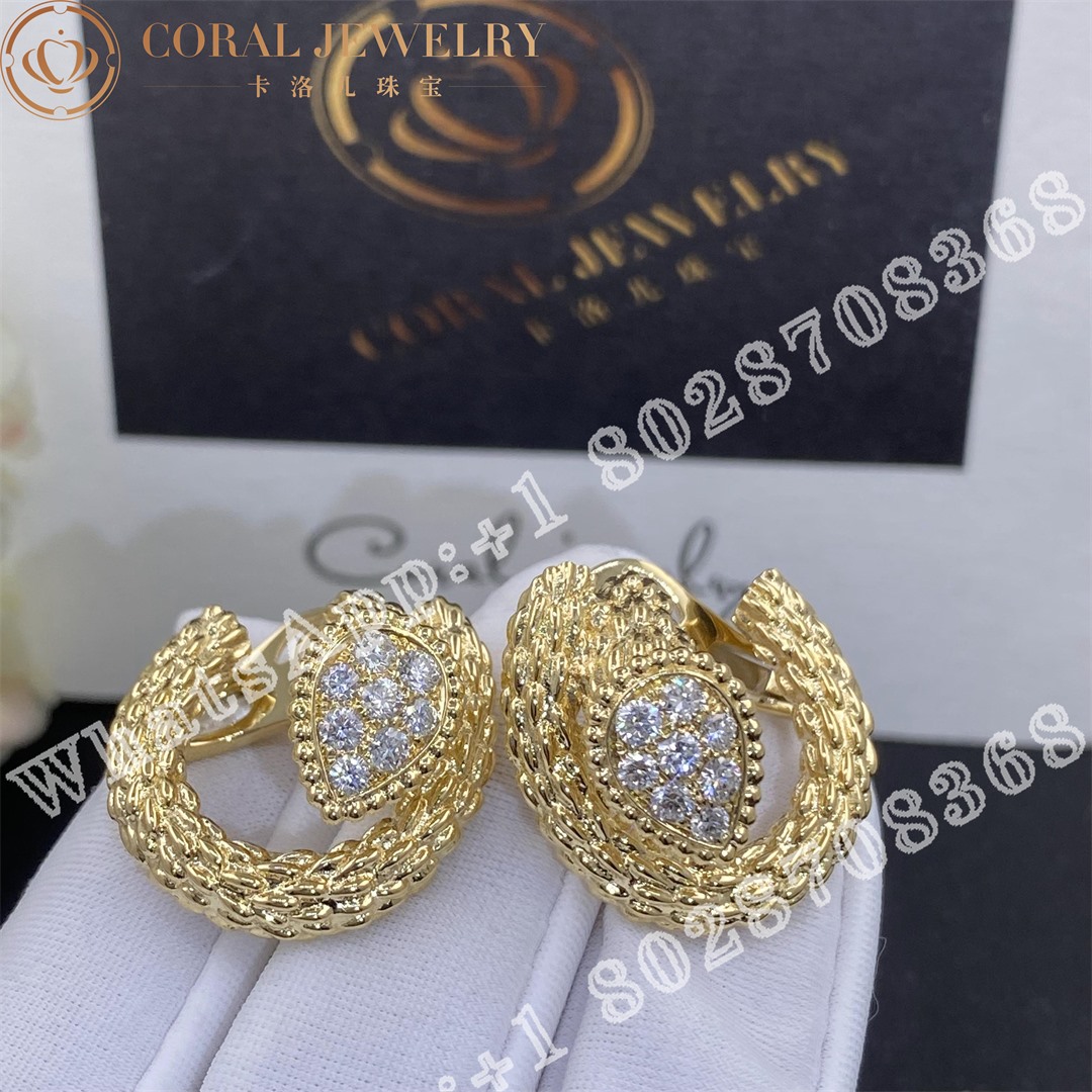 Boucheron Serpent Boheme Diamants Yellow Gold Diamond Earrings Jco04cab01 Coral (3)