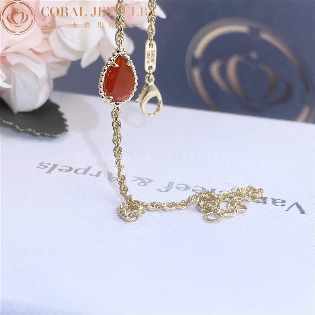 Boucheron Serpent Boheme Yellow Gold Diamond Carnelian Bracelet JBT00810