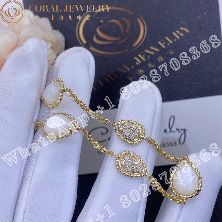 Boucheron Serpent Boheme Yellow Gold Diamond Pearl Bracelet JBT00734M - Image 3